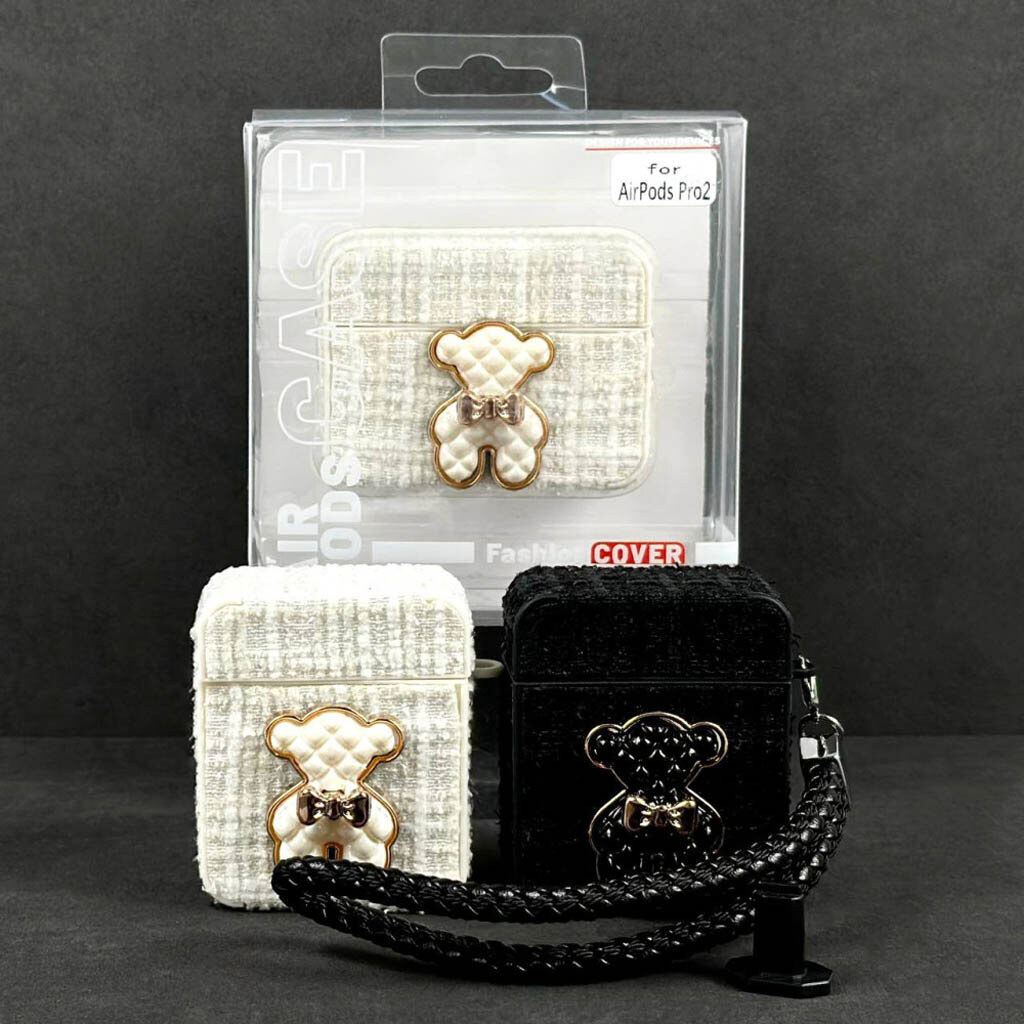 Чехол (накладка) Apple AirPods 3, Bears, Черный - № 7 Чехол (накладка) Apple AirPods 3, Bears, Черный - № 7