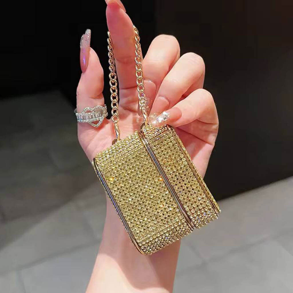 Чохол (накладка) Apple AirPods 3, Luxury Sparkling Diamond, Чорний - № 4 Чохол (накладка) Apple AirPods 3, Luxury Sparkling Diamond, Чорний - № 4