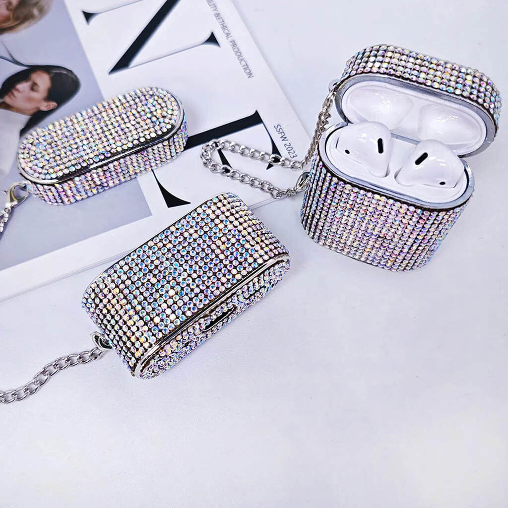 Чехол (накладка) Apple AirPods Pro 2, Luxury Sparkling Diamond, Бронзовый - № 5 Чехол (накладка) Apple AirPods Pro 2, Luxury Sparkling Diamond, Бронзовый - № 5