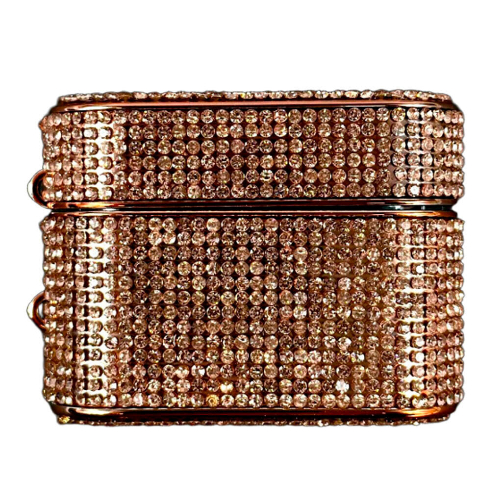 Чохол (накладка) Apple AirPods Pro, Luxury Sparkling Diamond, Бронзовий - № 1 Чохол (накладка) Apple AirPods Pro, Luxury Sparkling Diamond, Бронзовий - № 1