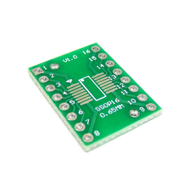 Макетна плата - адаптер MAKET-PCB-SO16x-DIP16-150 - № 1 Макетна плата - адаптер MAKET-PCB-SO16x-DIP16-150 - № 1