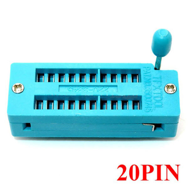 Макетна плата - адаптер ZIF IC Socket 20pin Narrow - № 1 Макетна плата - адаптер ZIF IC Socket 20pin Narrow - № 1