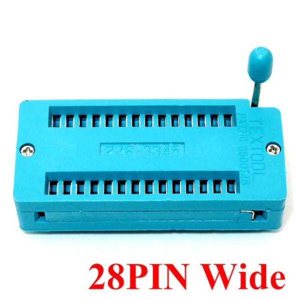 Макетна плата - адаптер ZIF IC Socket 28pin Wide - № 1 Макетна плата - адаптер ZIF IC Socket 28pin Wide - № 1