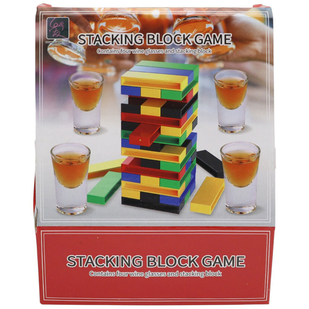 Игра настольная Башня со стеклянными рюмками - № 1 Игра настольная Башня со стеклянными рюмками - № 1