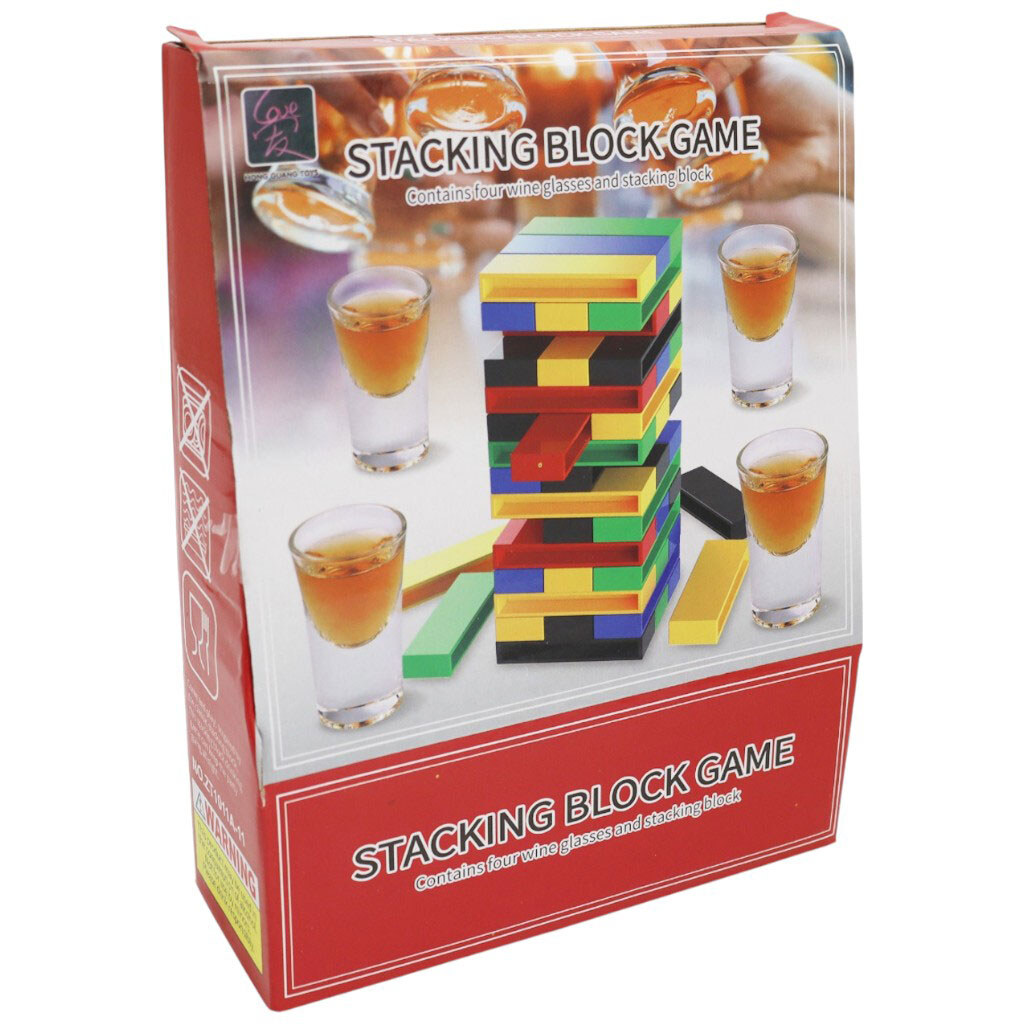 Игра настольная Башня со стеклянными рюмками - № 2 Игра настольная Башня со стеклянными рюмками - № 2
