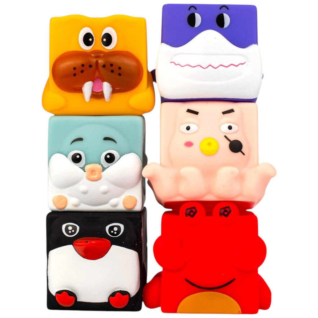 Набір кубиків іграшкових розвиваючий Тваринки - № 1 Набір кубиків іграшкових розвиваючий Тваринки - № 1