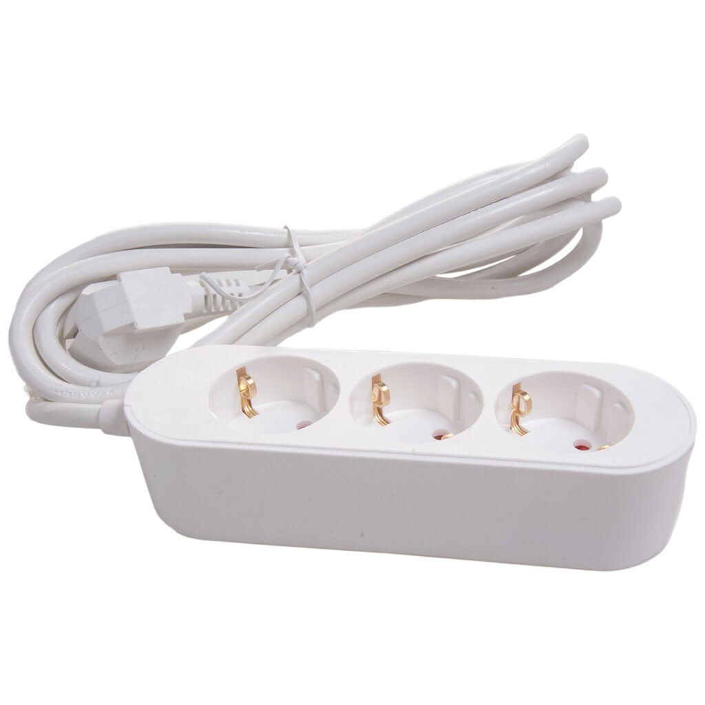 Удлинитель электрический с заземлением LUNO 3 розетки 3 м - № 1 Удлинитель электрический с заземлением LUNO 3 розетки 3 м - № 1