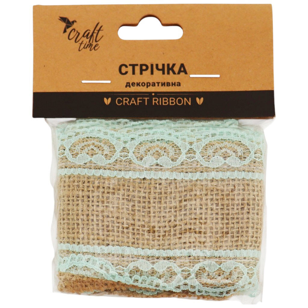 Лента декоративная из мешковины, сетевая Craft time - № 1 Лента декоративная из мешковины, сетевая Craft time - № 1