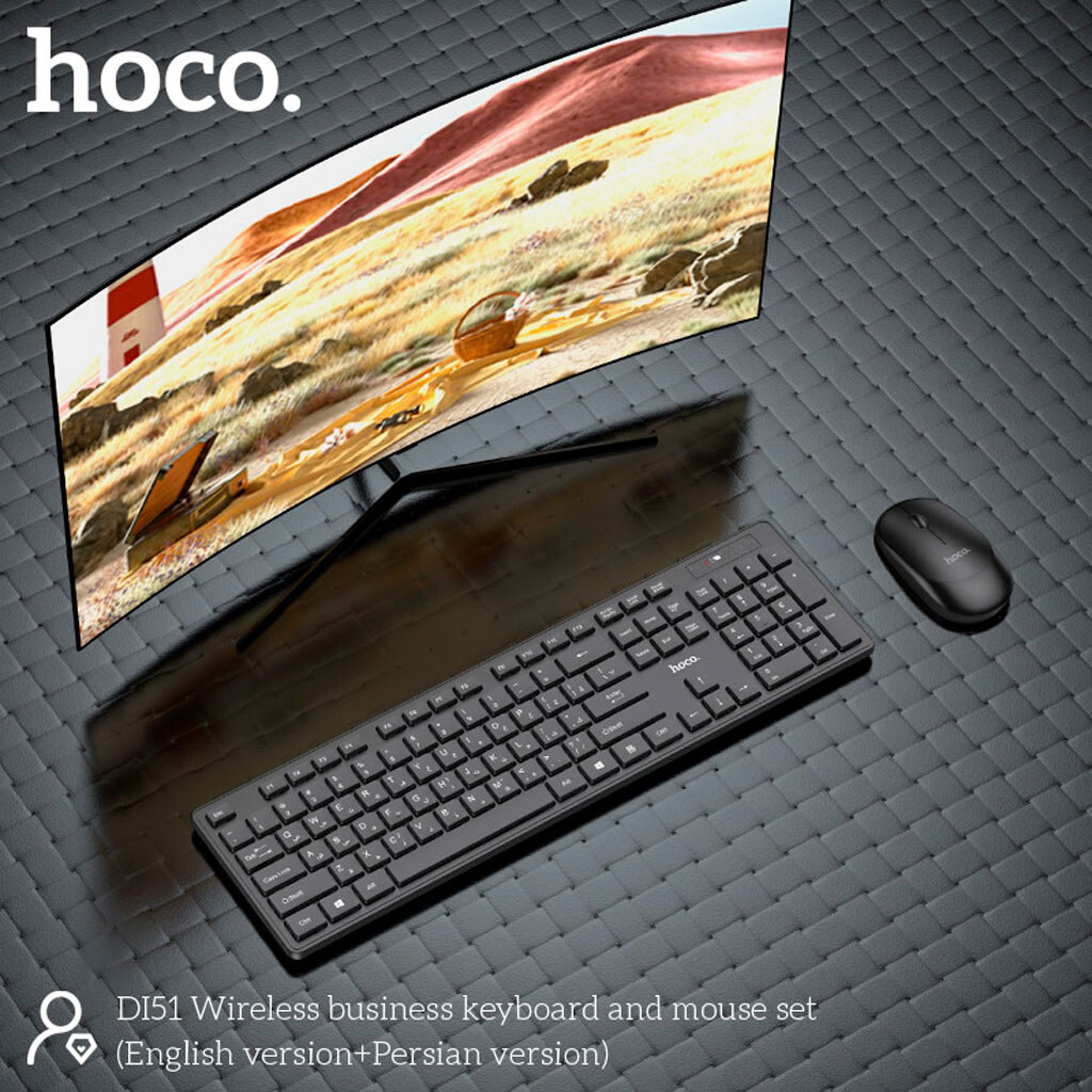 Клавіатура та миша Hoco DI51, Чорний - № 4 Клавіатура та миша Hoco DI51, Чорний - № 4