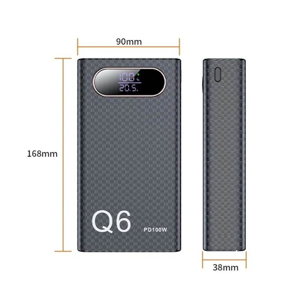 Корпус для Power Bank Q6, Черный - № 6 Корпус для Power Bank Q6, Черный - № 6