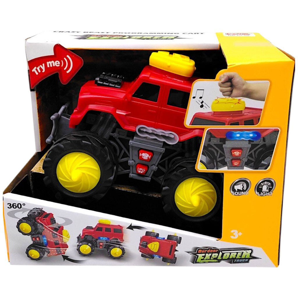 Джип на великих колесах, звук, світло, коробка 19,5x14,5x15 см, Mic - № 1 Джип на великих колесах, звук, світло, коробка 19,5x14,5x15 см, Mic - № 1