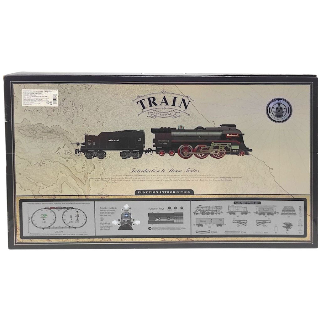 Залізниця, 5 вагонів, дорога 99х207 см, підсвічування, парогенерація, Mic - № 2 Залізниця, 5 вагонів, дорога 99х207 см, підсвічування, парогенерація, Mic - № 2