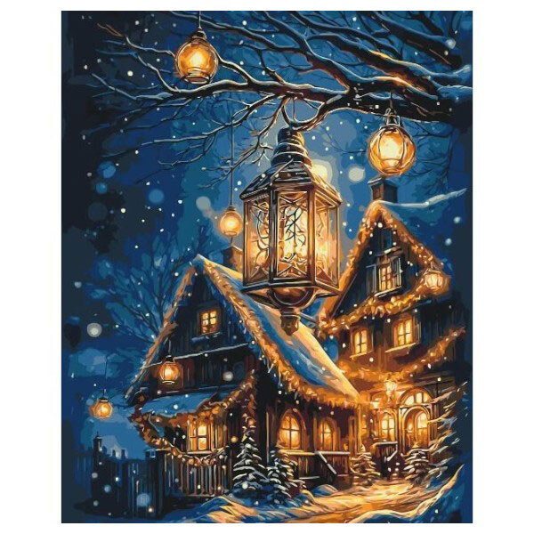 Картина по номерам "Новогодний уют", 40х50 см, Origami - № 1 Картина по номерам "Новогодний уют", 40х50 см, Origami - № 1