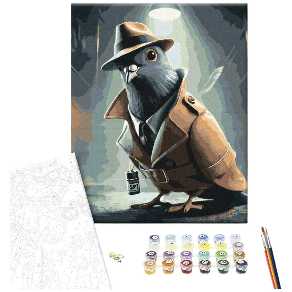 Картина по номерам "Spijuniro Golubiro", 40x40 см, Brushme - № 2 Картина по номерам "Spijuniro Golubiro", 40x40 см, Brushme - № 2