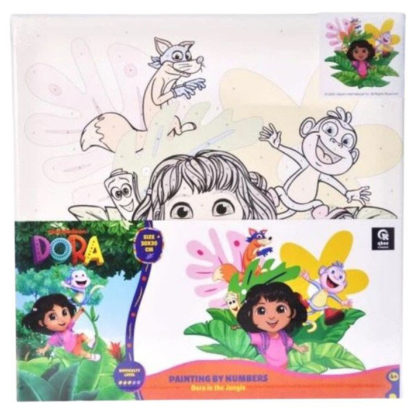 Картина по номерам "Дора в джунглях", 30х30 см, Qbee - № 1 Картина по номерам "Дора в джунглях", 30х30 см, Qbee - № 1