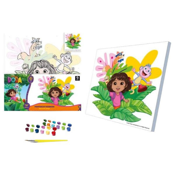 Картина по номерам "Дора в джунглях", 30х30 см, Qbee - № 2 Картина по номерам "Дора в джунглях", 30х30 см, Qbee - № 2