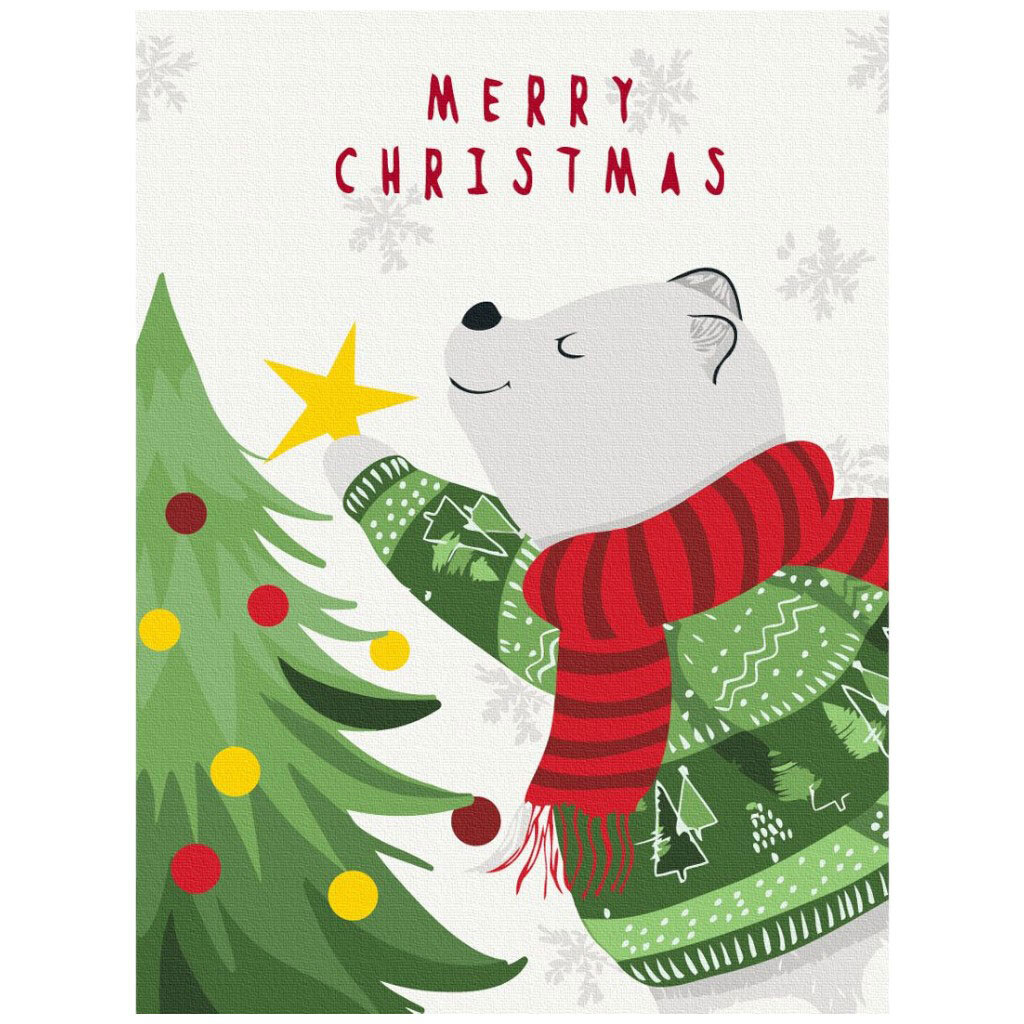 Картина по номерам "Полярный мишка", Brushme - № 1 Картина по номерам "Полярный мишка", Brushme - № 1