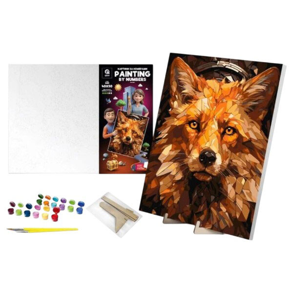 Картина по номерам 40х50 см "Рудолис", с деревянной подставкой, Qbee - № 2 Картина по номерам 40х50 см "Рудолис", с деревянной подставкой, Qbee - № 2