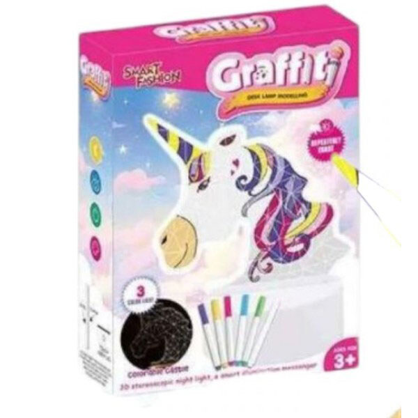 Ночник работает от сети, подсветка, 3 цвета света, фломастеры, USB кабель, в коробке, Mic - № 2 Ночник работает от сети, подсветка, 3 цвета света, фломастеры, USB кабель, в коробке, Mic - № 2