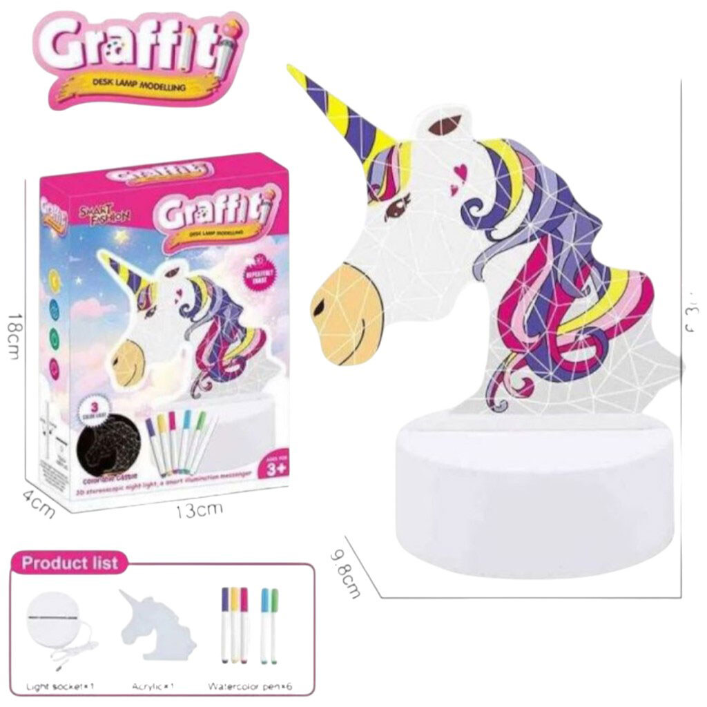 Ночник работает от сети, подсветка, 3 цвета света, фломастеры, USB кабель, в коробке, Mic - № 3 Ночник работает от сети, подсветка, 3 цвета света, фломастеры, USB кабель, в коробке, Mic - № 3