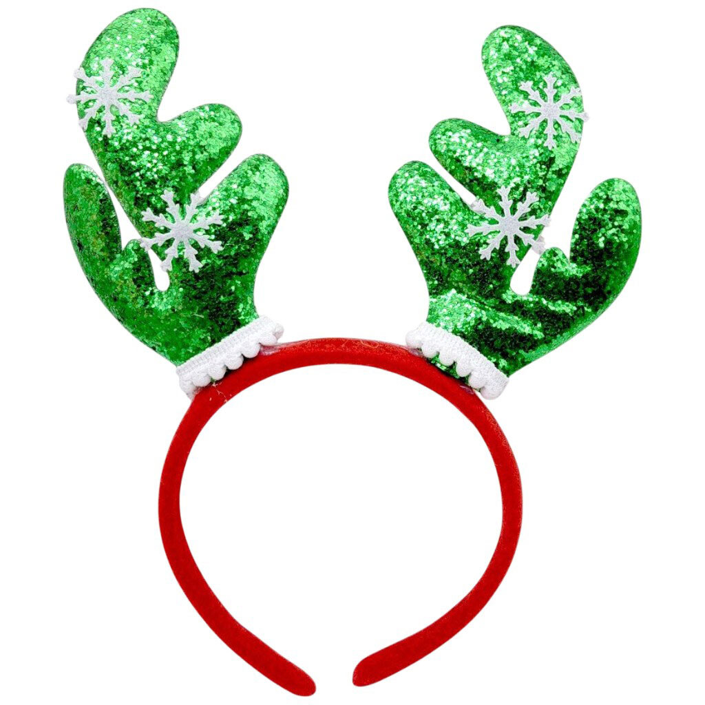 Обруч "Рожки со снежинками", 25 см, микс видов, Mic - № 2 Обруч "Рожки со снежинками", 25 см, микс видов, Mic - № 2