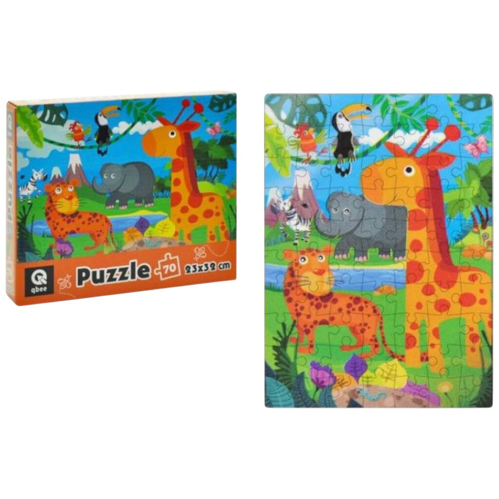 Пазлы "Зоодрузья", 70 элм., Qbee - № 1 Пазлы "Зоодрузья", 70 элм., Qbee - № 1