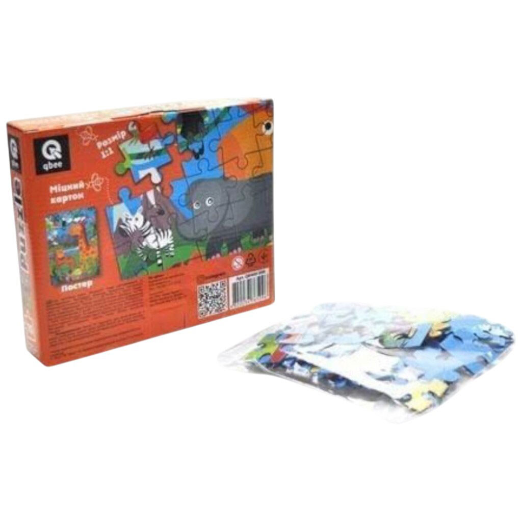 Пазлы "Зоодрузья", 70 элм., Qbee - № 2 Пазлы "Зоодрузья", 70 элм., Qbee - № 2