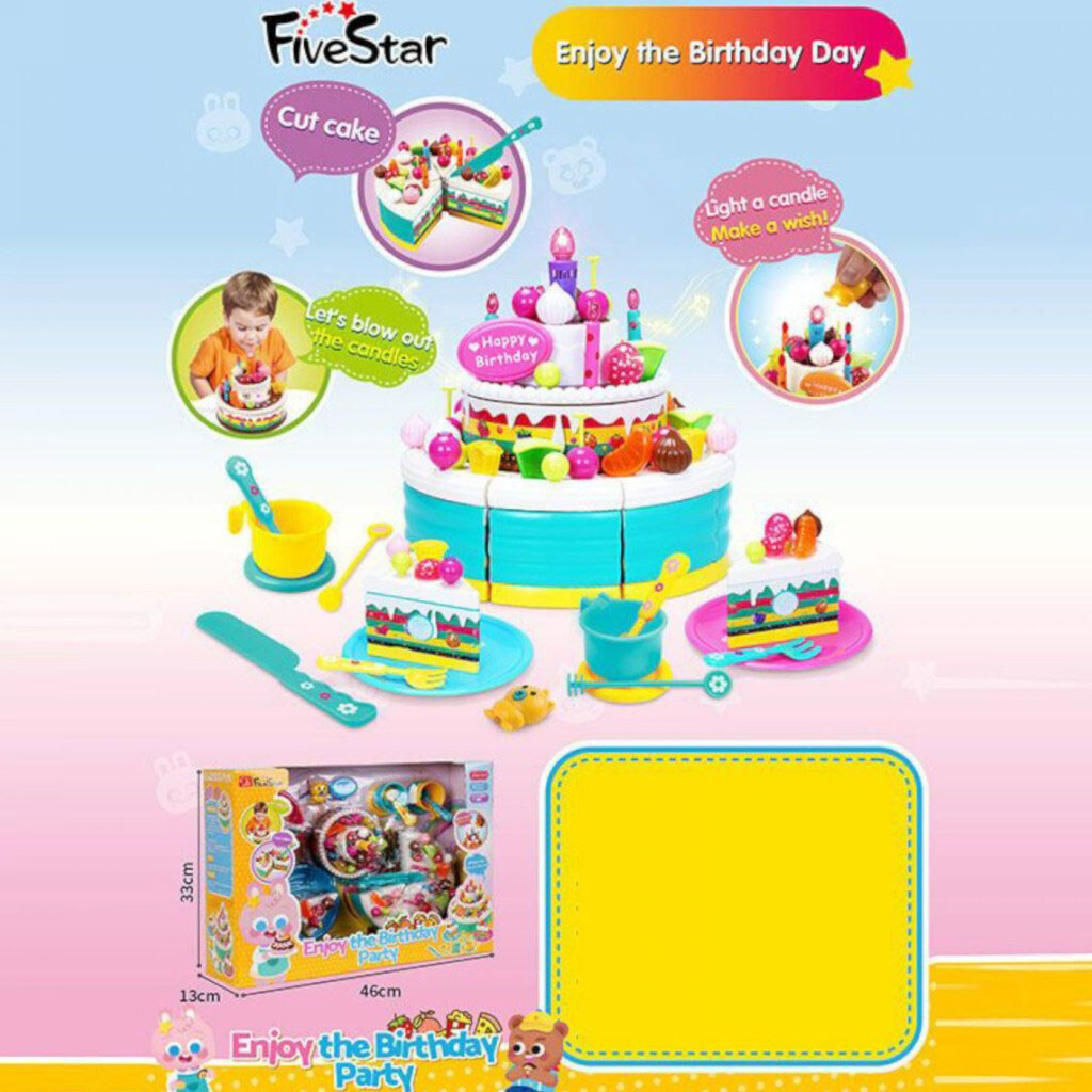 Тортик: на липучках вкусности, украшения, посуда, свеча и зажигалка подсвечиваются, в коробке, Mic - № 2 Тортик: на липучках вкусности, украшения, посуда, свеча и зажигалка подсвечиваются, в коробке, Mic - № 2