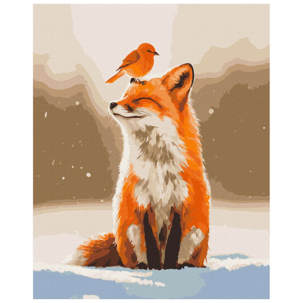 Картина по номерам "Друзья зимы", 40x50 см, Brushme - № 1 Картина по номерам "Друзья зимы", 40x50 см, Brushme - № 1