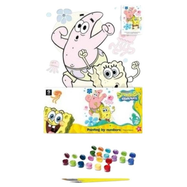 Картина по номерам "Губка Боб: Пора танцевать!", 30х40 см, Qbee - № 2 Картина по номерам "Губка Боб: Пора танцевать!", 30х40 см, Qbee - № 2