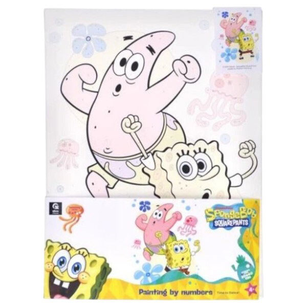 Картина по номерам "Губка Боб: Пора танцевать!", 30х40 см, Qbee - № 3 Картина по номерам "Губка Боб: Пора танцевать!", 30х40 см, Qbee - № 3
