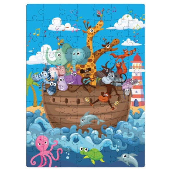 Пазлы "Зверюшки на кораблике", 70 элм., Qbee - № 1 Пазлы "Зверюшки на кораблике", 70 элм., Qbee - № 1
