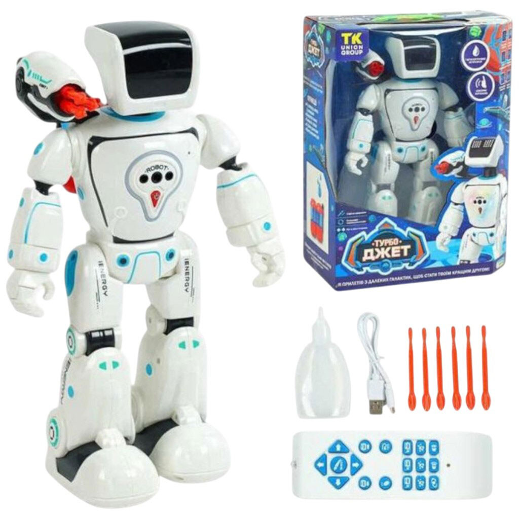 Робот на радіокеруванні, озвучка українською мовою, лід-підсвіч., сенсорні датчики, рух, стріляє стрілами, в коробці, Tk Group - № 2 Робот на радіокеруванні, озвучка українською мовою, лід-підсвіч., сенсорні датчики, рух, стріляє стрілами, в коробці, Tk Group - № 2