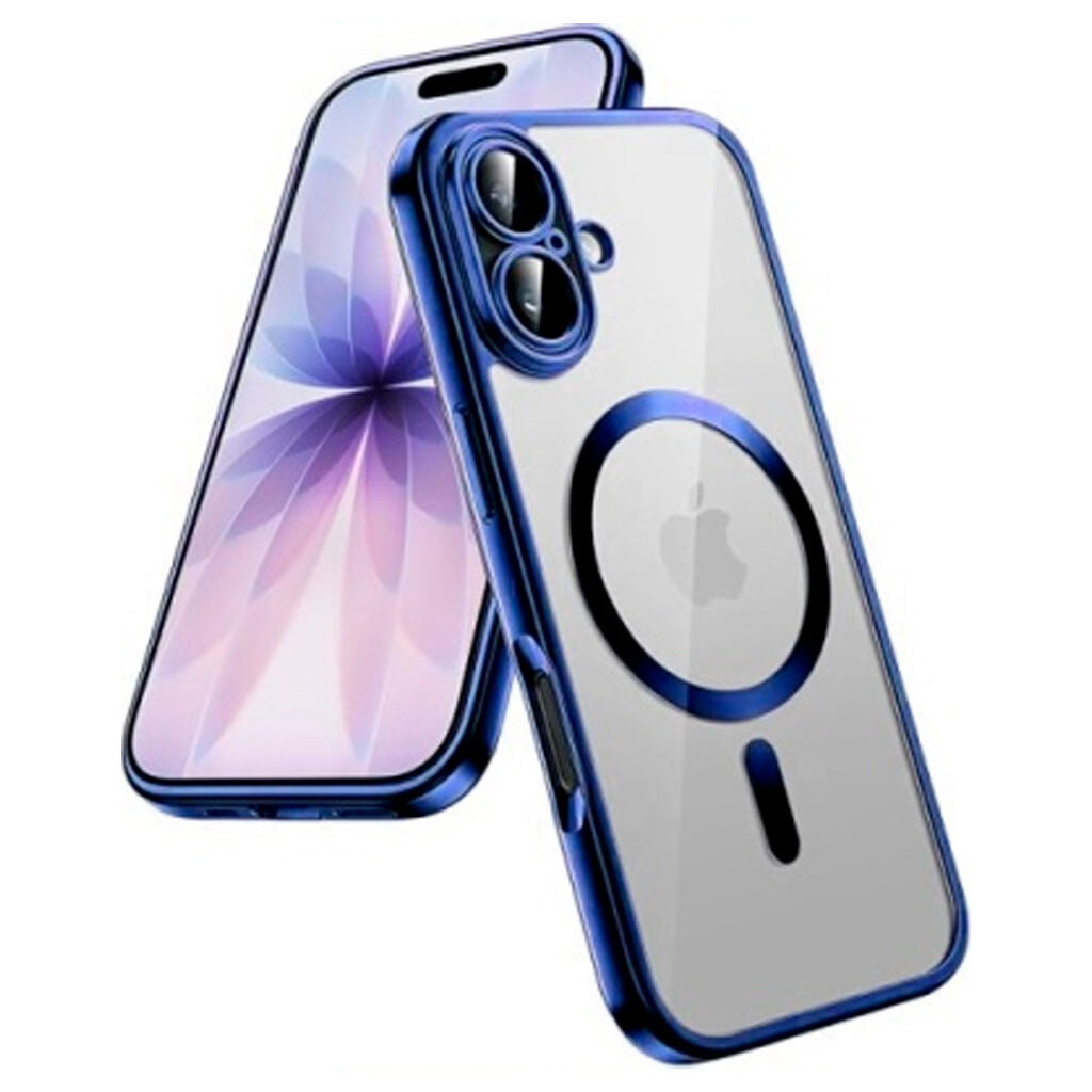 Чехол (накладка) Apple iPhone 17, Metallic Full Camera, MagSafe, Синий - № 1 Чехол (накладка) Apple iPhone 17, Metallic Full Camera, MagSafe, Синий - № 1