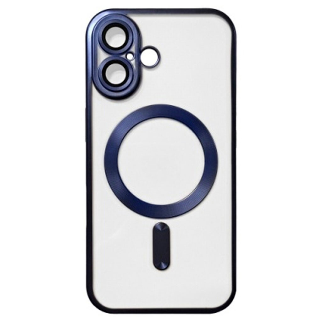 Чехол (накладка) Apple iPhone 17, Metallic Full Camera Matte, MagSafe, Dark Blue, Синий - № 1 Чехол (накладка) Apple iPhone 17, Metallic Full Camera Matte, MagSafe, Dark Blue, Синий - № 1