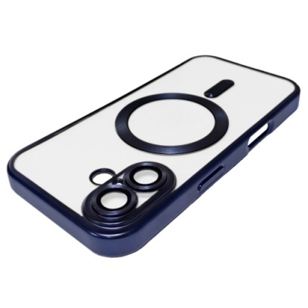 Чехол (накладка) Apple iPhone 17, Metallic Full Camera Matte, MagSafe, Dark Blue, Синий - № 2 Чехол (накладка) Apple iPhone 17, Metallic Full Camera Matte, MagSafe, Dark Blue, Синий - № 2