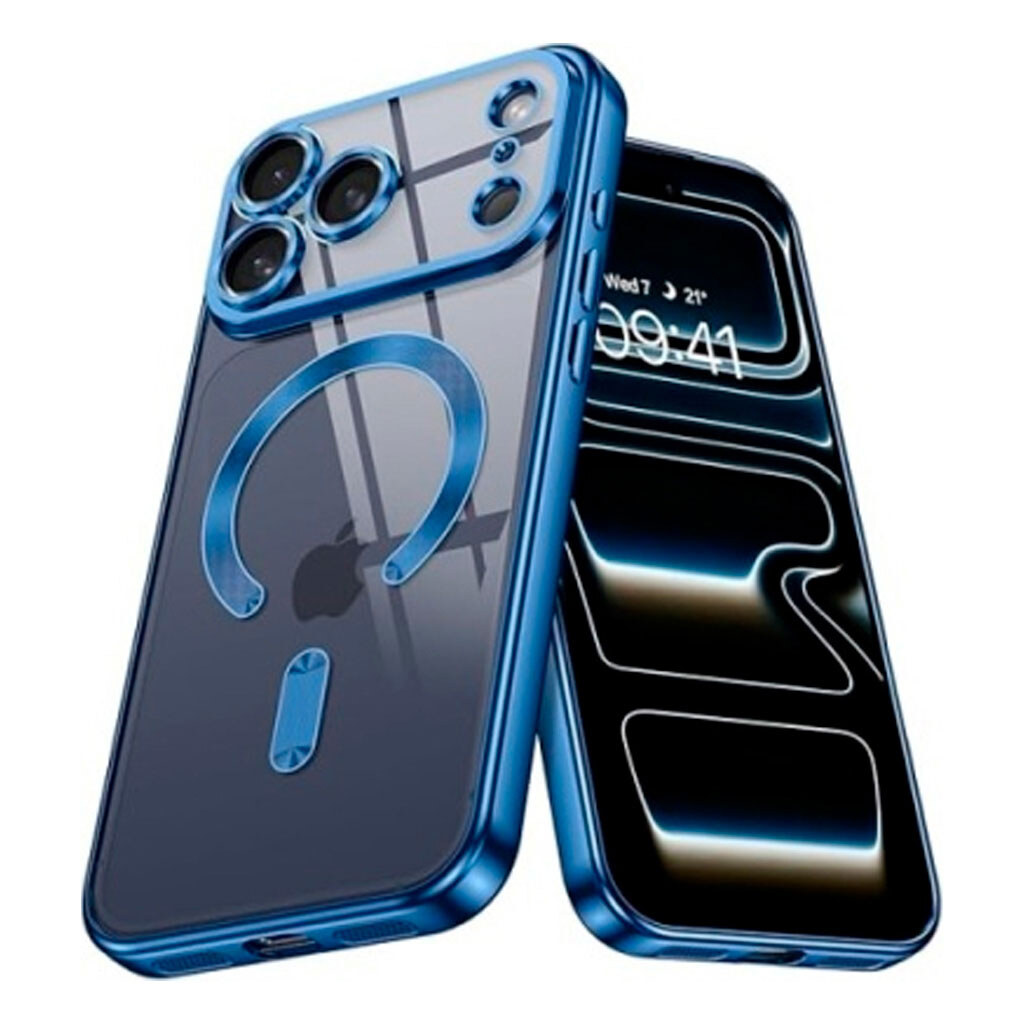 Чехол (накладка) Apple iPhone 17 Pro, Metallic Full Camera, MagSafe, Синий - № 1 Чехол (накладка) Apple iPhone 17 Pro, Metallic Full Camera, MagSafe, Синий - № 1