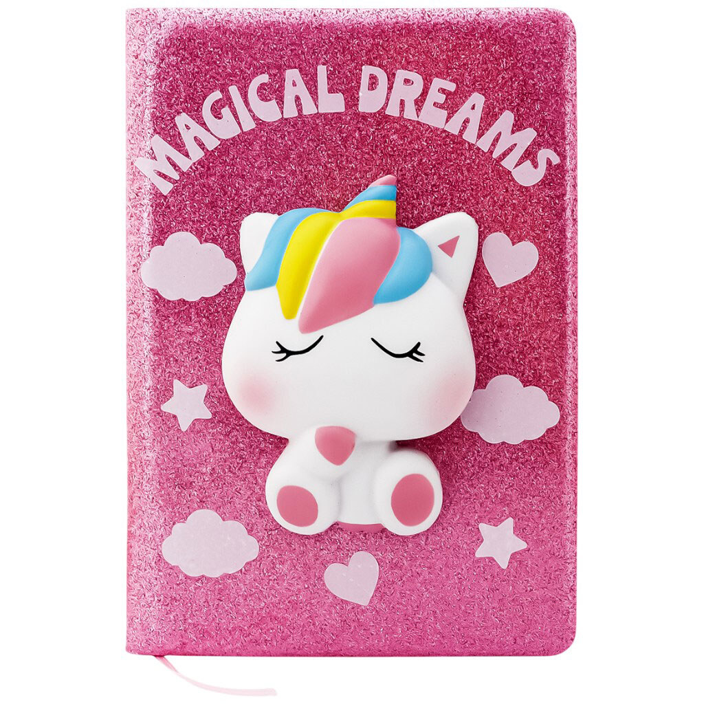 Блокнот А5 дитячий глітерний "Єдиноріжка", 64 аркушів - № 1 Блокнот А5 дитячий глітерний "Єдиноріжка", 64 аркушів - № 1