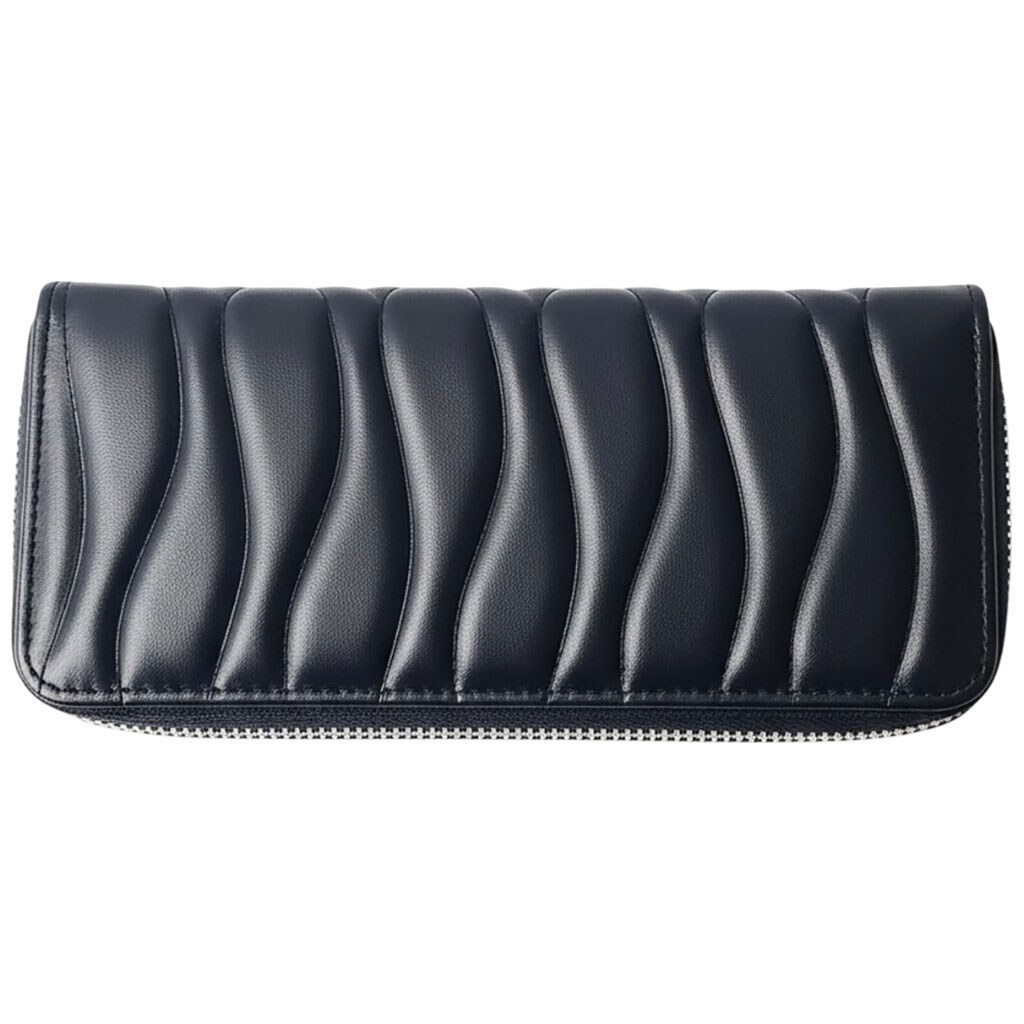 Кошелек женский экокожа на молнии с волнами - № 2 Кошелек женский экокожа на молнии с волнами - № 2