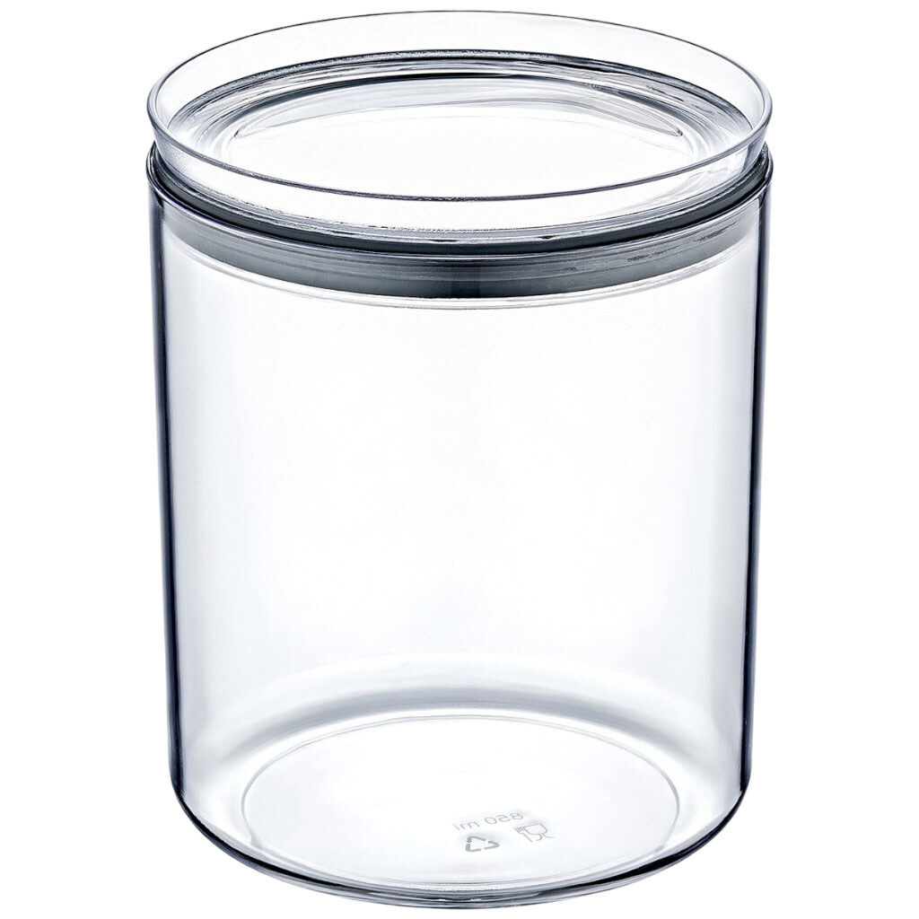 Ємність для сипучих пластикова кругла EMHOUSE Crystal, 0,85 л - № 1 Ємність для сипучих пластикова кругла EMHOUSE Crystal, 0,85 л - № 1