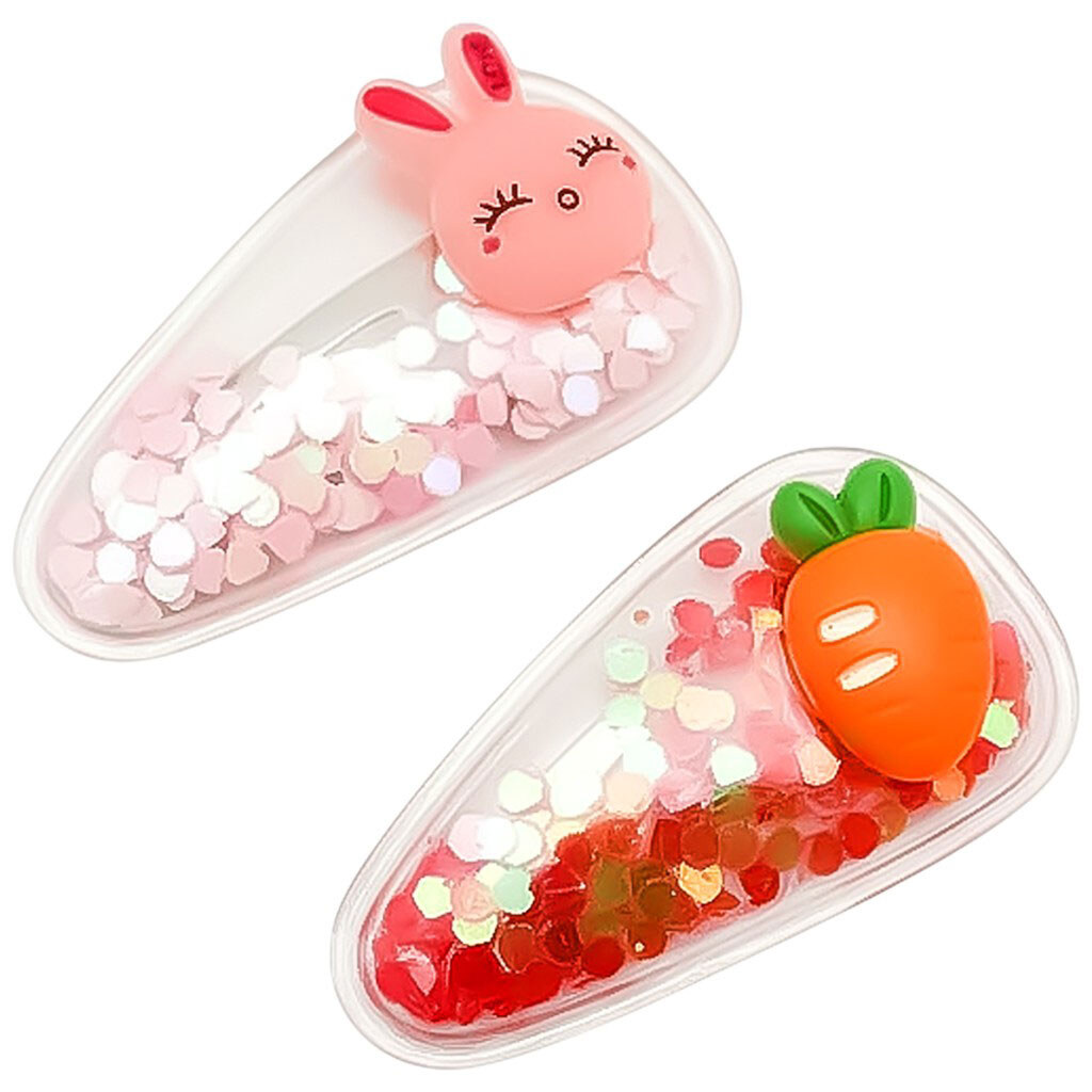 Набор заколок для волос тик-так с декором, 2 шт. - № 2 Набор заколок для волос тик-так с декором, 2 шт. - № 2