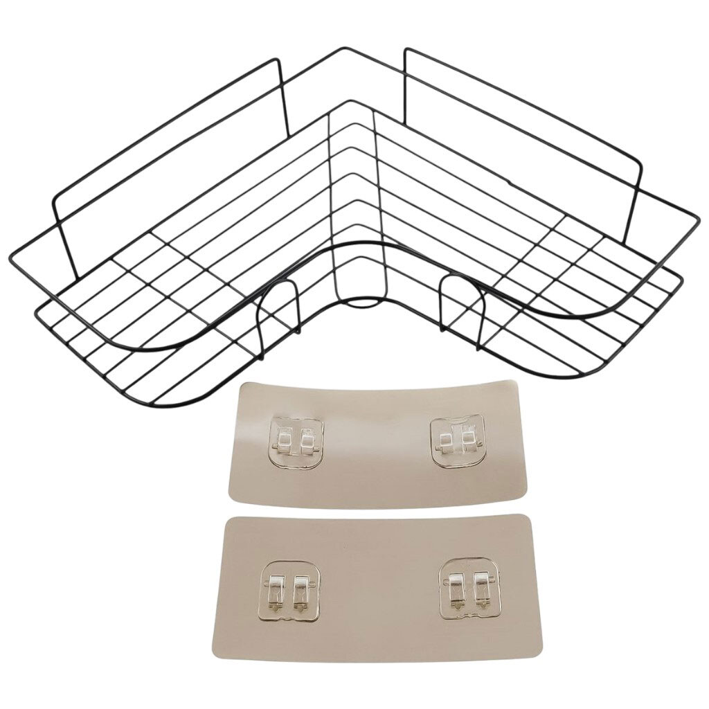 Полка для ванной комнаты угловая Eurogold черная - № 3 Полка для ванной комнаты угловая Eurogold черная - № 3