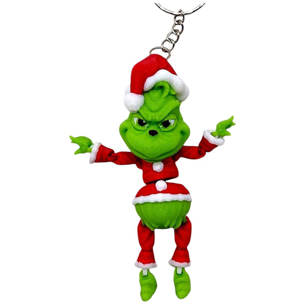Брелок "Грінч Новорічний", 3d друк, Mic - № 1 Брелок "Грінч Новорічний", 3d друк, Mic - № 1