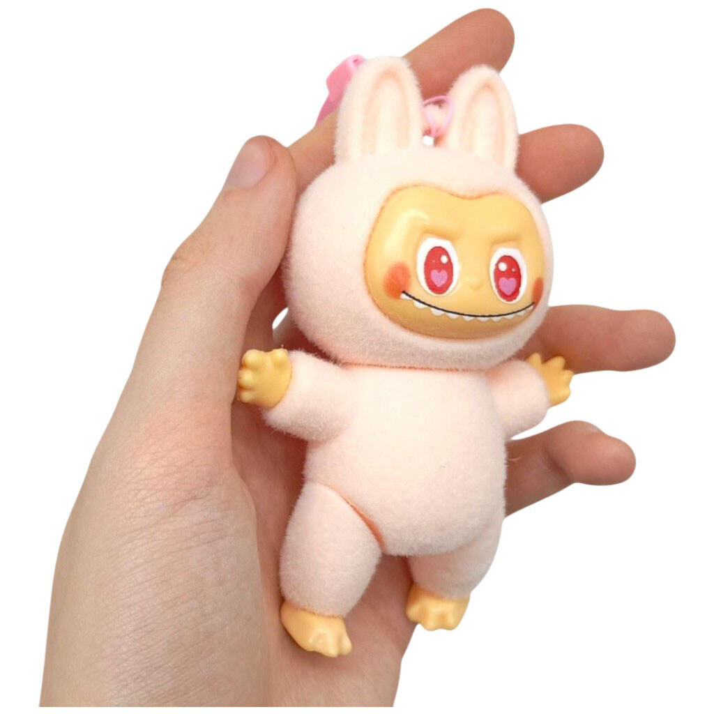 Вельветовая игрушка кукла LABUBU движущая голова ручки ножки в коробке, 16 см, Mic - № 3 Вельветовая игрушка кукла LABUBU движущая голова ручки ножки в коробке, 16 см, Mic - № 3