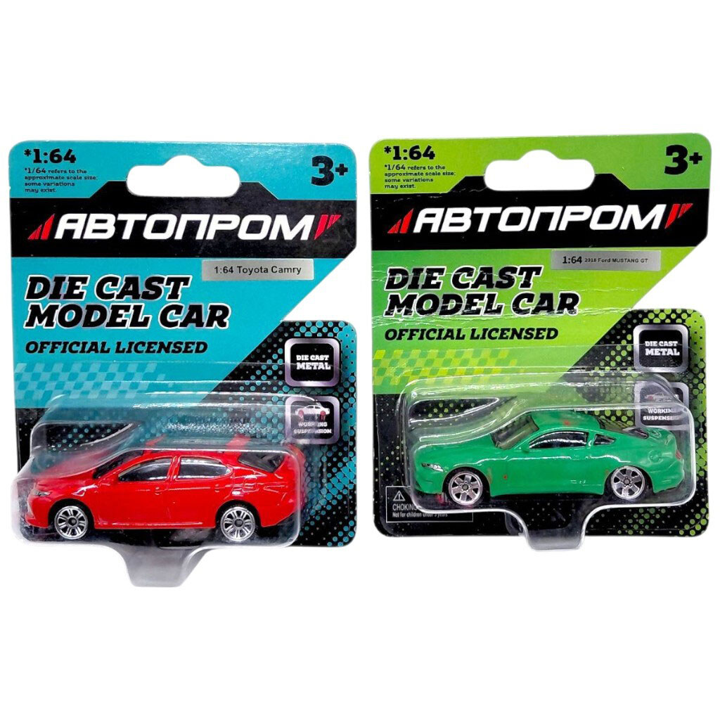 Машина металева, 1:64, мікс видів, планшет 10x3, 5x12 см, Автопром - № 2 Машина металева, 1:64, мікс видів, планшет 10x3, 5x12 см, Автопром - № 2