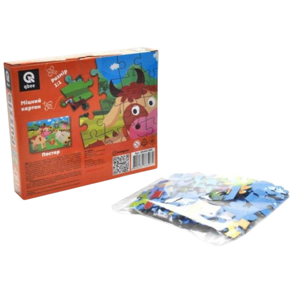 Пазли "Мешканці ферми", 70 елм., Qbee - № 2 Пазли "Мешканці ферми", 70 елм., Qbee - № 2