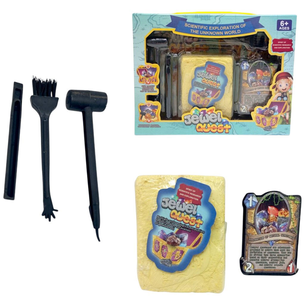 Раскопки: гипсовый блок, инструменты, в коробке, Mic - № 2 Раскопки: гипсовый блок, инструменты, в коробке, Mic - № 2