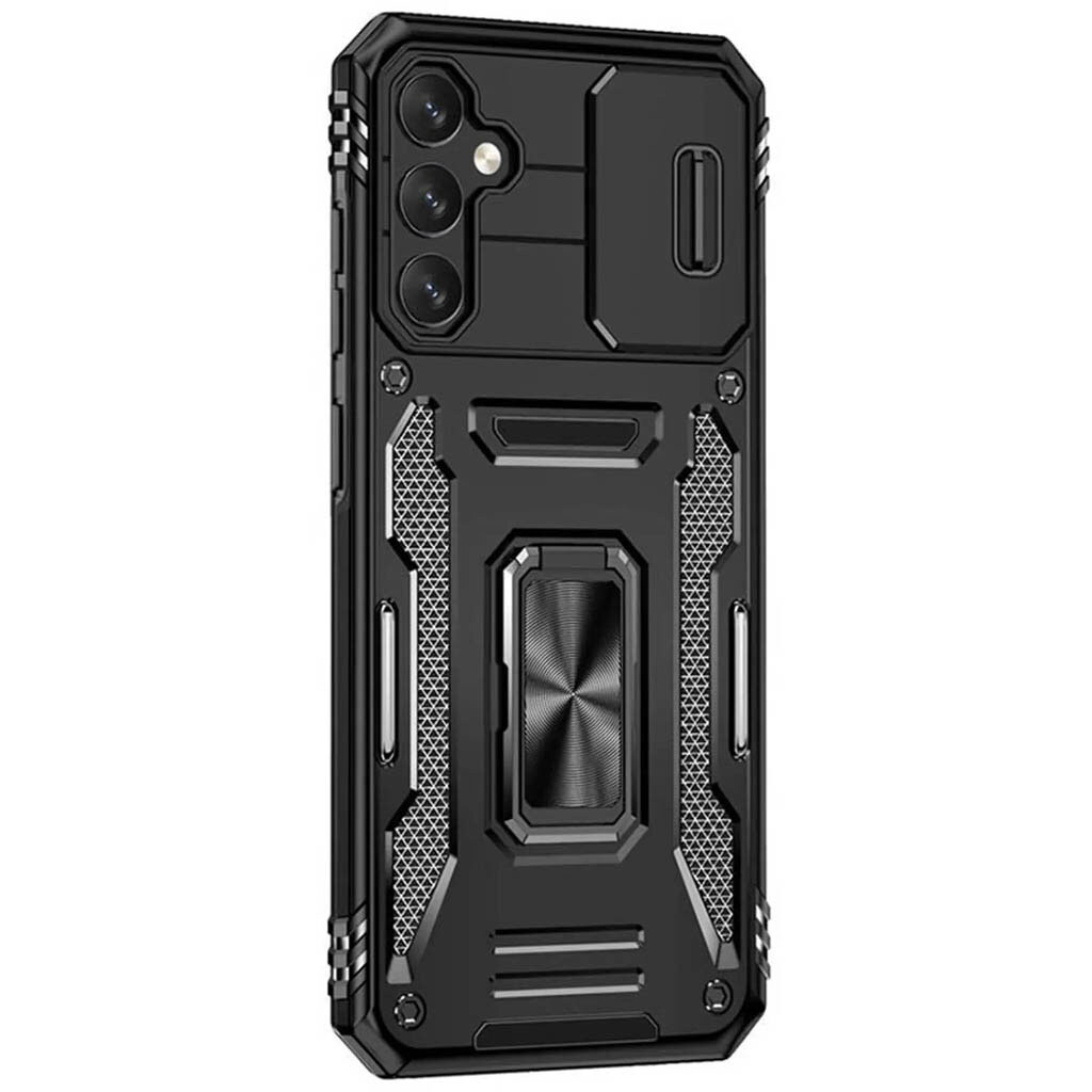 Чохол (накладка) Samsung Galaxy S25 FE, Epik Camshield Army Ring, Чорний - № 2 Чохол (накладка) Samsung Galaxy S25 FE, Epik Camshield Army Ring, Чорний - № 2