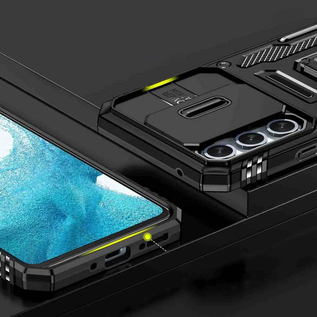 Чохол (накладка) Samsung Galaxy S25 FE, Epik Camshield Army Ring, Чорний - № 7 Чохол (накладка) Samsung Galaxy S25 FE, Epik Camshield Army Ring, Чорний - № 7