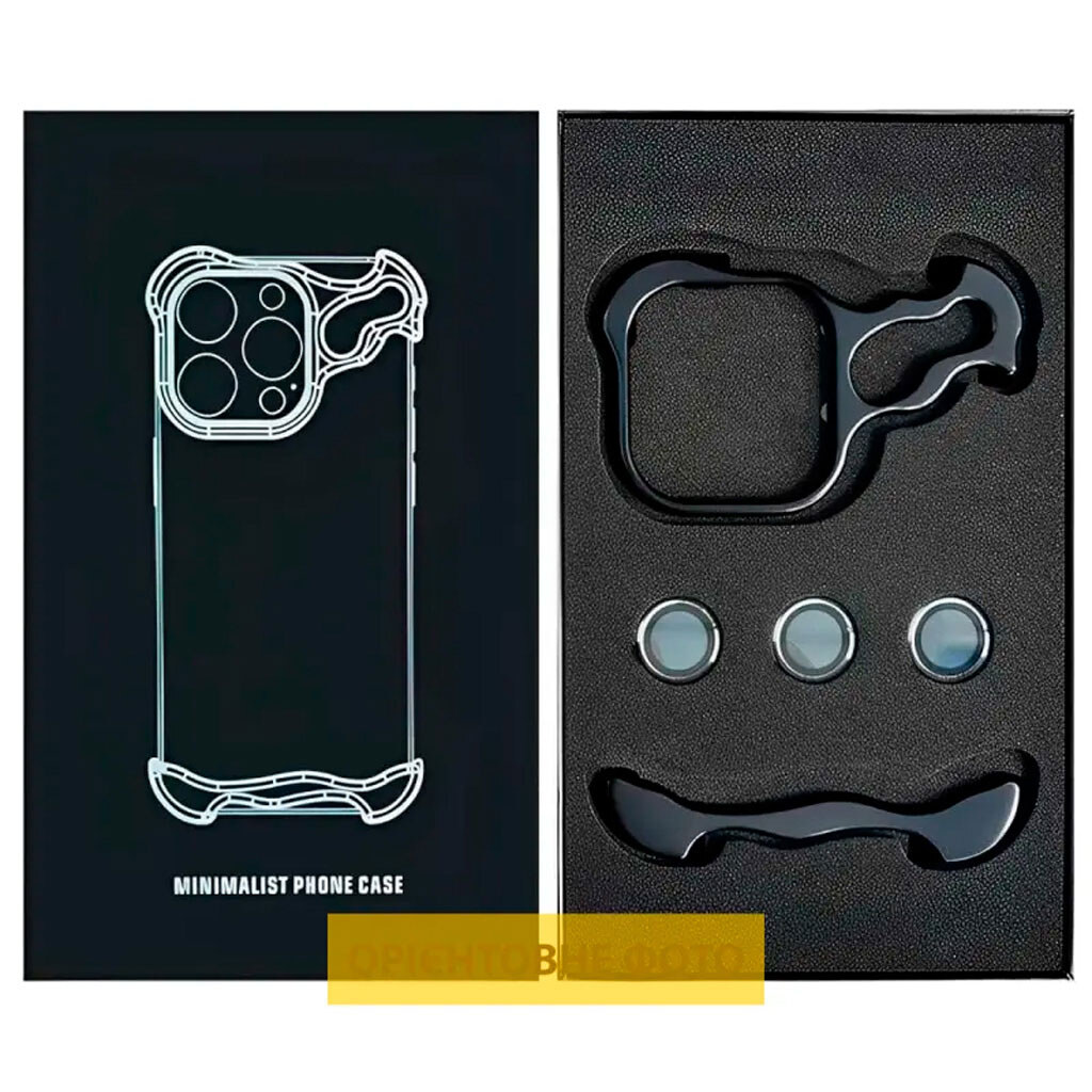 Чехол (накладка) Apple iPhone 17 Air, Minimalist Metal, Черный - № 2 Чехол (накладка) Apple iPhone 17 Air, Minimalist Metal, Черный - № 2